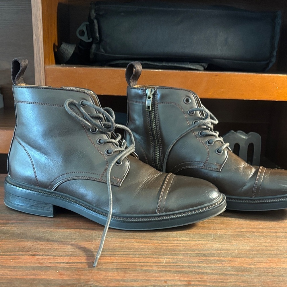 H&M Dark Brown Zip-up Ankle Boots